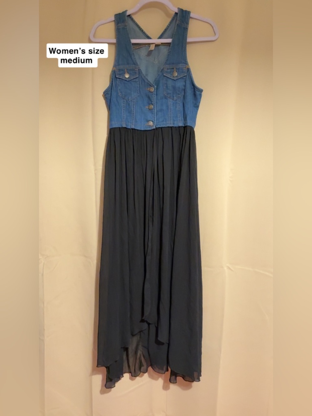 Denim Bodice vest in Blue and Black